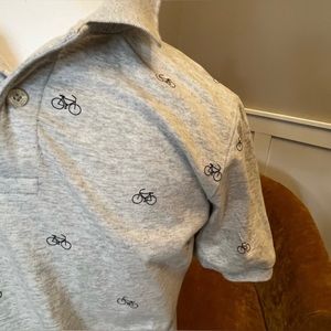 American Eagle AEO Men’s Flex Polo Shirt Bicycle design Small Awesome!